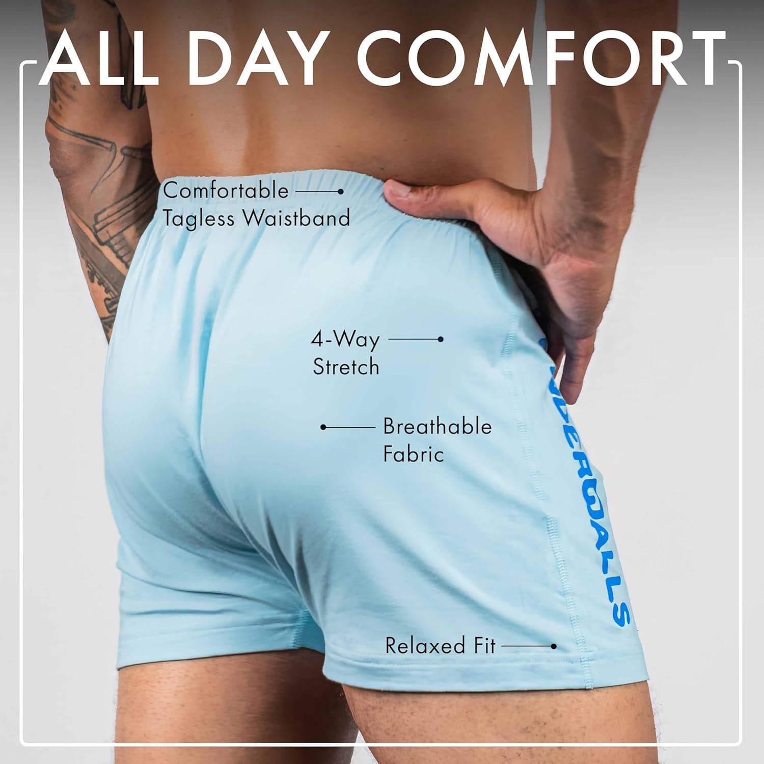 Wonderballs Sport Boxer Underwear for Men – Certified Non-Toxic Ultra-Soft Pima Cotton Modal Athletic Underwear Boxer Shorts - Image 4