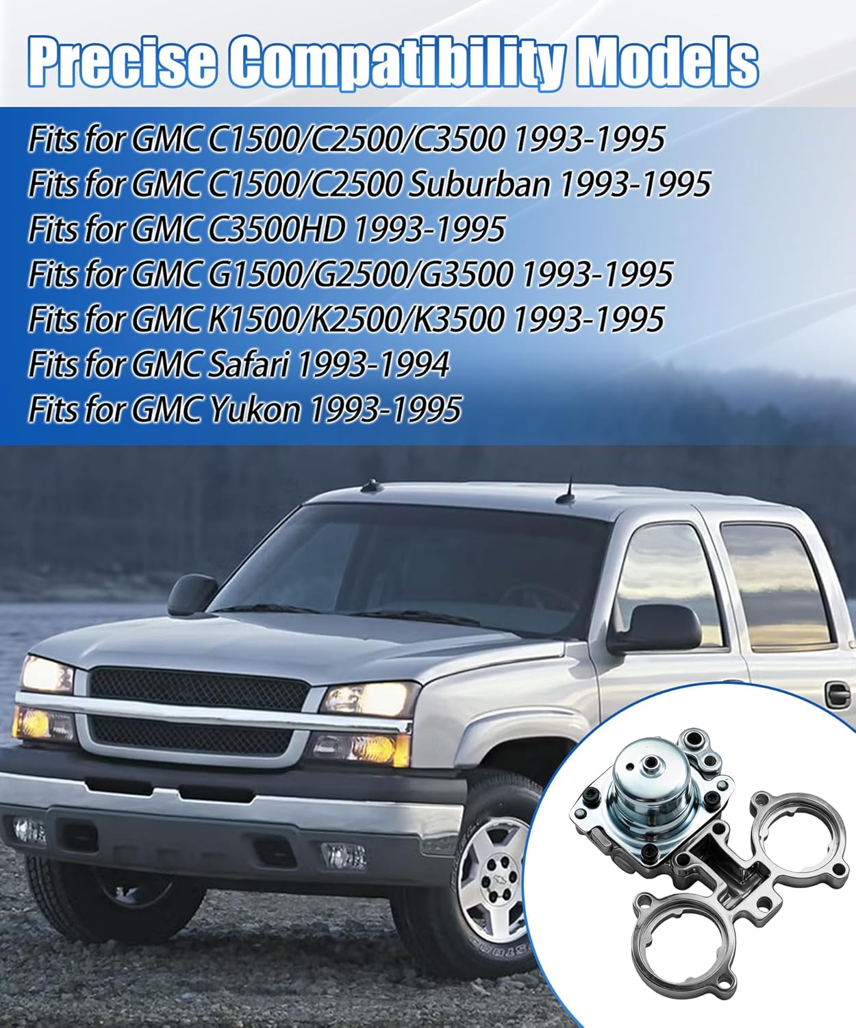 17112907 Fuel Injection Pressure Regulator Kit Fits For Chevrolet Blazer C1500 C2500 Suburban G10 G20 G30 Caprice Tahoe for GMC C1500 C2500 C3500,Replaces PR113T,19143609,143-426