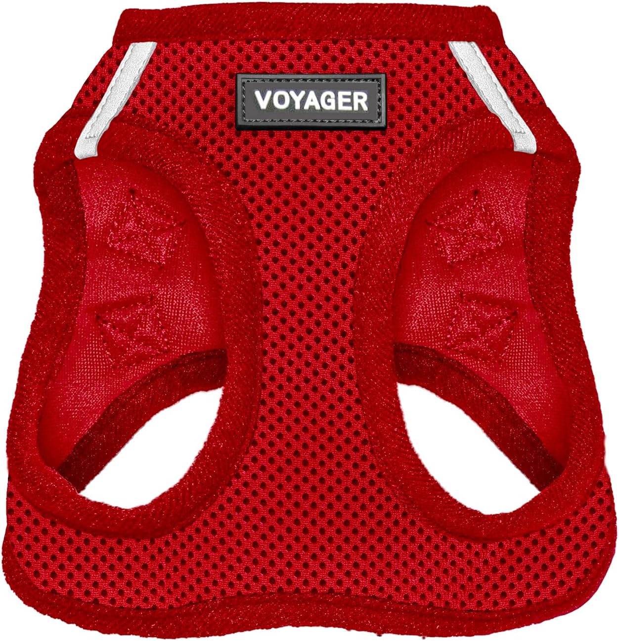 Voyager Step-In Air Dog Harness by Best Pet Supplies - All Weather Mesh Step in Vest Harness for Small and Medium Dogs, Red, size M - Chest: 16 - 18"