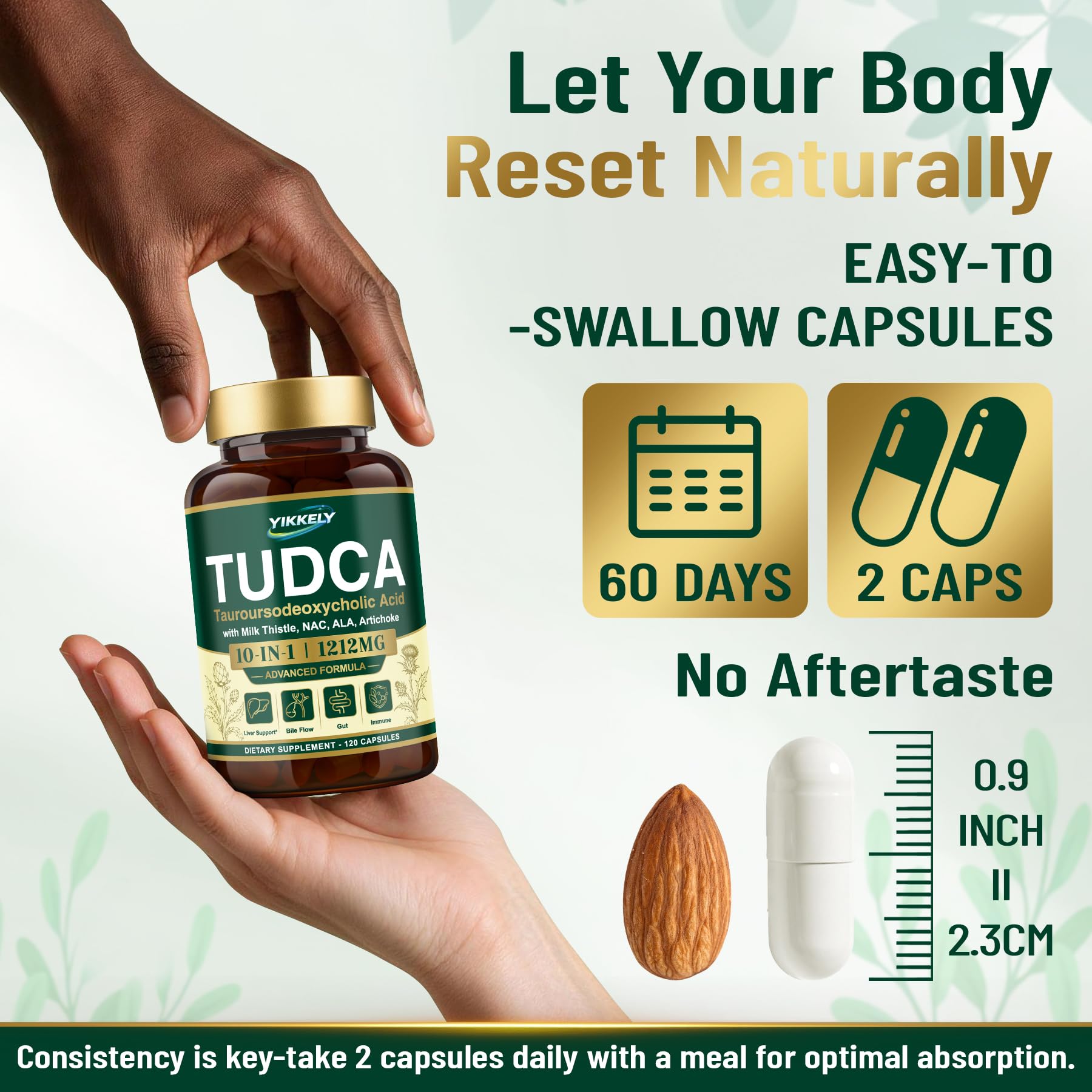 TUDCA Bile Salts 500mg Supplement 10-in-1 for Liver, Gallbladder, Digestion — Amazon image 9
