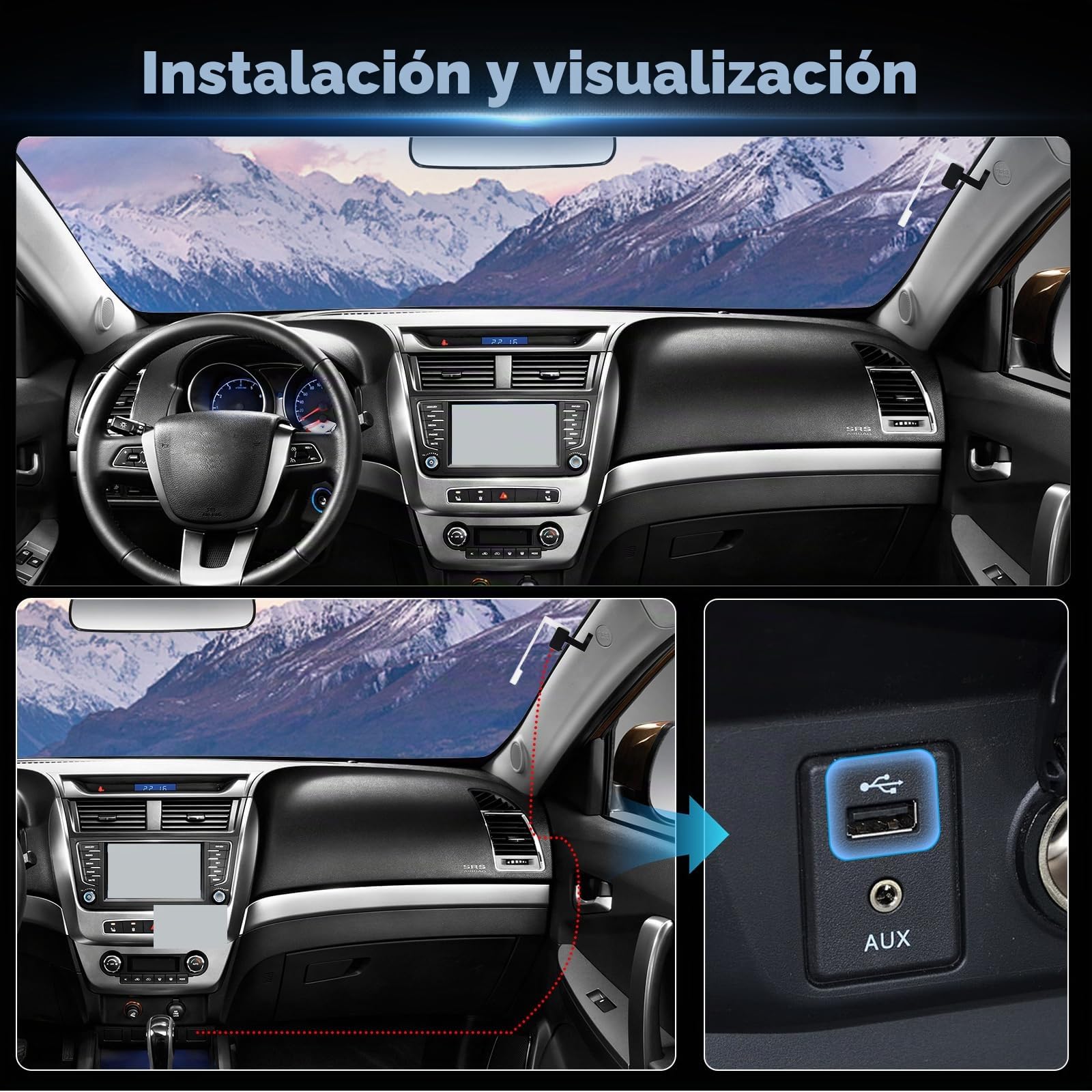 Hodozzy Adaptador Dab/Dab+ para Coche-Receptor de Radio Digital Dab con Antena Activa, Dongle USB 2.0 Módulo Dab Radio Universal, Transmisor FM, Pantalla OLED, Función Line-out para Radios MP5/MP3
