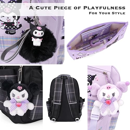 Miniatura 4 de juju - Mochila Kawaii negra y morada, Negro, Mediana, Kawaii