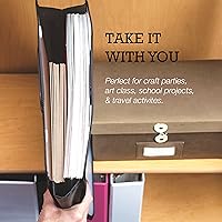 Vista 4 de Samsill 12x12 Paper and Scrapbook Storage Organizer, Transparent, Expandable, Hook and Loop Closures, Padded Handle, Holds Scrapbook and Craft