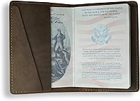 Vista 1 de PEGAI Personalized Leather Passport Holder Cover Wallet Travel Essentials 100% Soft Touch Rustic Travel Wallet Case, International Travel Must
