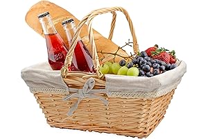 Cornucopia Rectangular Wicker Basket with Handles