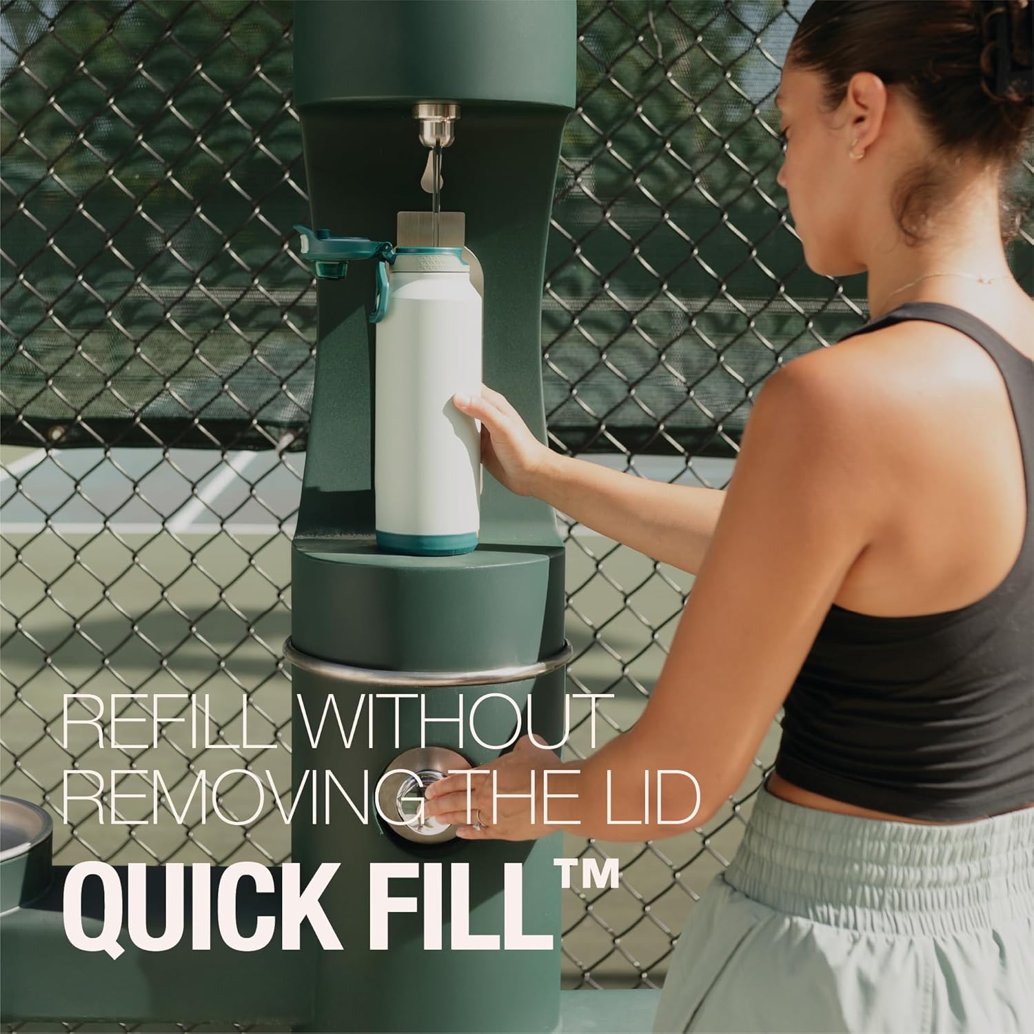 ZULU Powerfill Pro 32oz Stainless Steel Water Bottle with Quick Fill Lid, Triple Walled Vacuum Insulated Metal, Leak Proof Locking Lid, Sip and Chug, Reusable BPA Free, Evergreen - Image 4