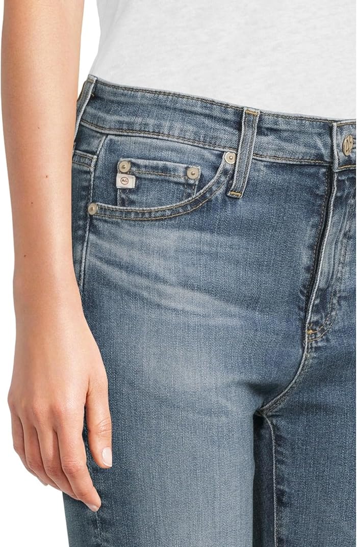 AG Mari High-Rise Slim Straight in 15 Years Shoreline, цвет: Синий — фото 3