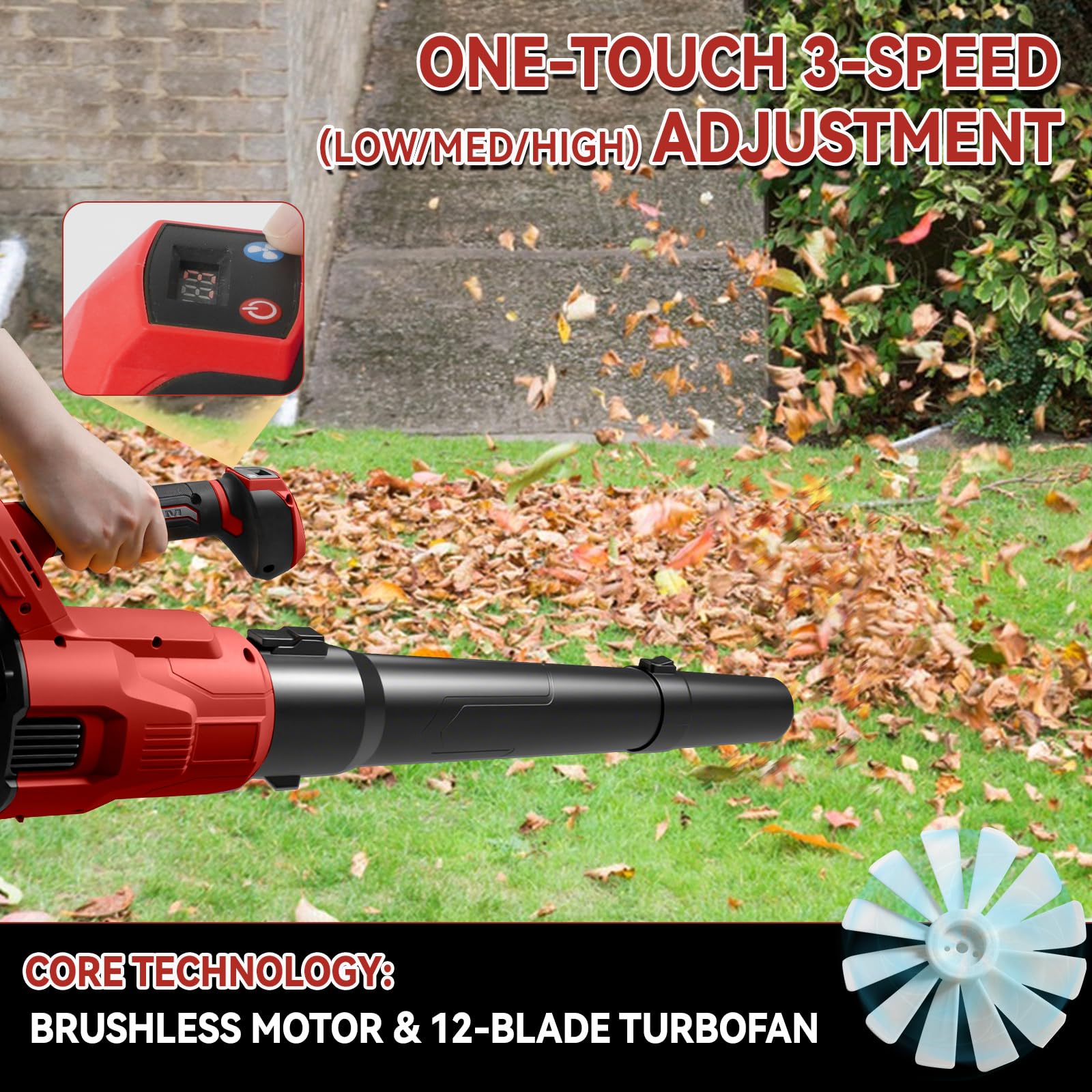 Souffleur à Feuilles Compatible Avec Milwaukee M18 18V, Souffleur