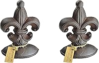 Vista 12 de Lulu Decor, Tope de puerta de flor de lis, hierro fundido, 2 libras, tope de puerta (negro antiguo)