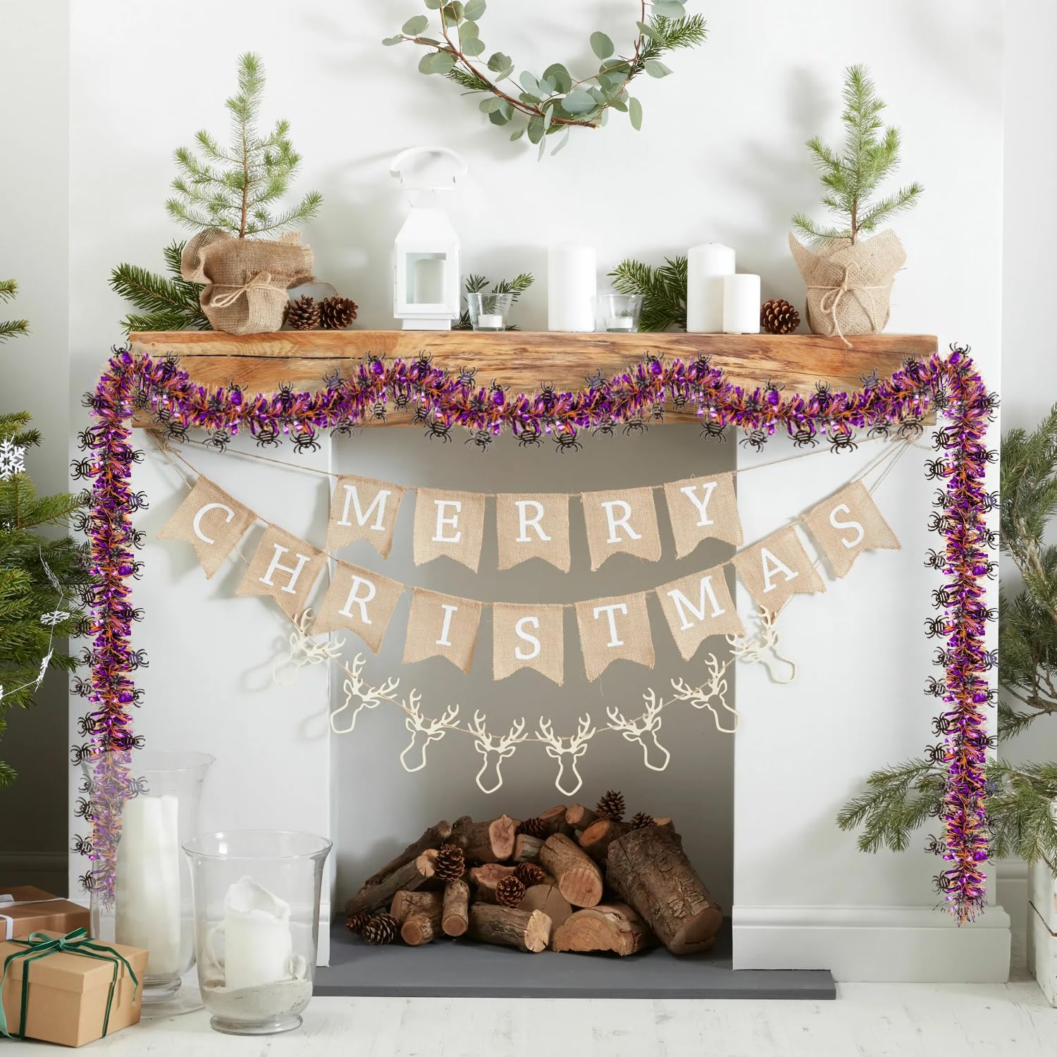 Halloween Spiders Tinsel Garland - Image 4