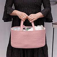 Vista 2 de COMSE Organizador de Caddy de Pañales para Bebé, Caddy para Carro, Organizador de Cambio de Pañales, Cestas de Regalo Vacías, Bolsa Portátil