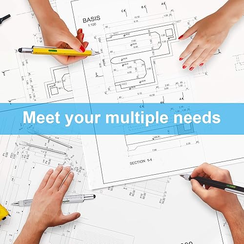 Miniatura 5 de Zonon Paquete de 6 rellenos de calcetines para hombres, bolígrafo multiherramienta 6 en 1, 3 piezas y 3 piezas de repuesto y regalos para papá,