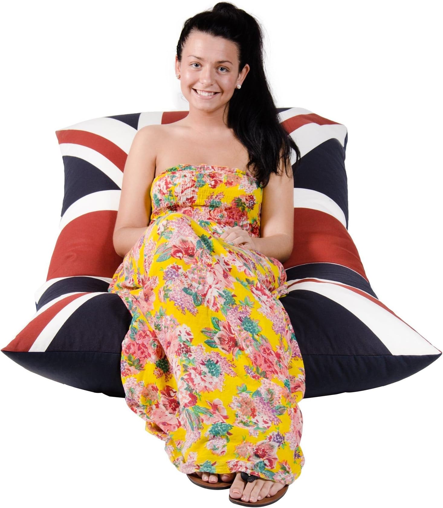 Lounge Lizard UNION JACK DESIGN COTTON BEAN BAG Luxurious - Overstock - Originally produced for the Olympics