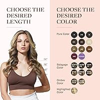 Vista 9 de GOO GOO - Extensiones de cabello humano natural y real con clip para mujer, extensiones de cabello Remy, 14 pulgadas, 4.23 onzas (120 g), 7