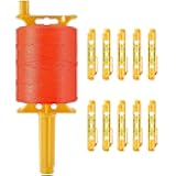 1000 Ft #18 Mason String Line Reel with Braided Nylon String Line Level Kit for Construction, Gardening, DIY and Outdoor Projects (Orange)