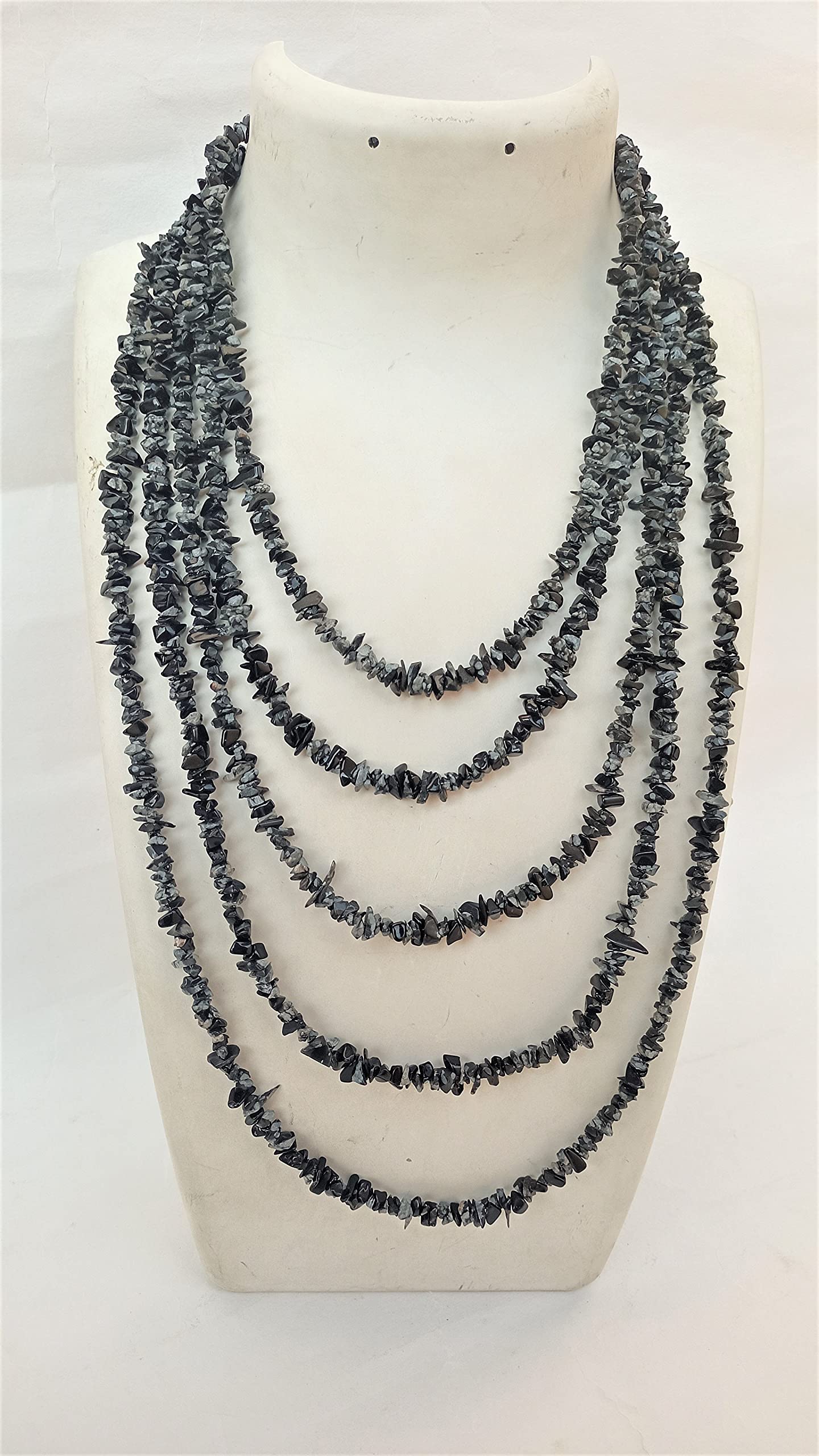 Obsidiana copo de nieve de 250 cm para diseñar collares