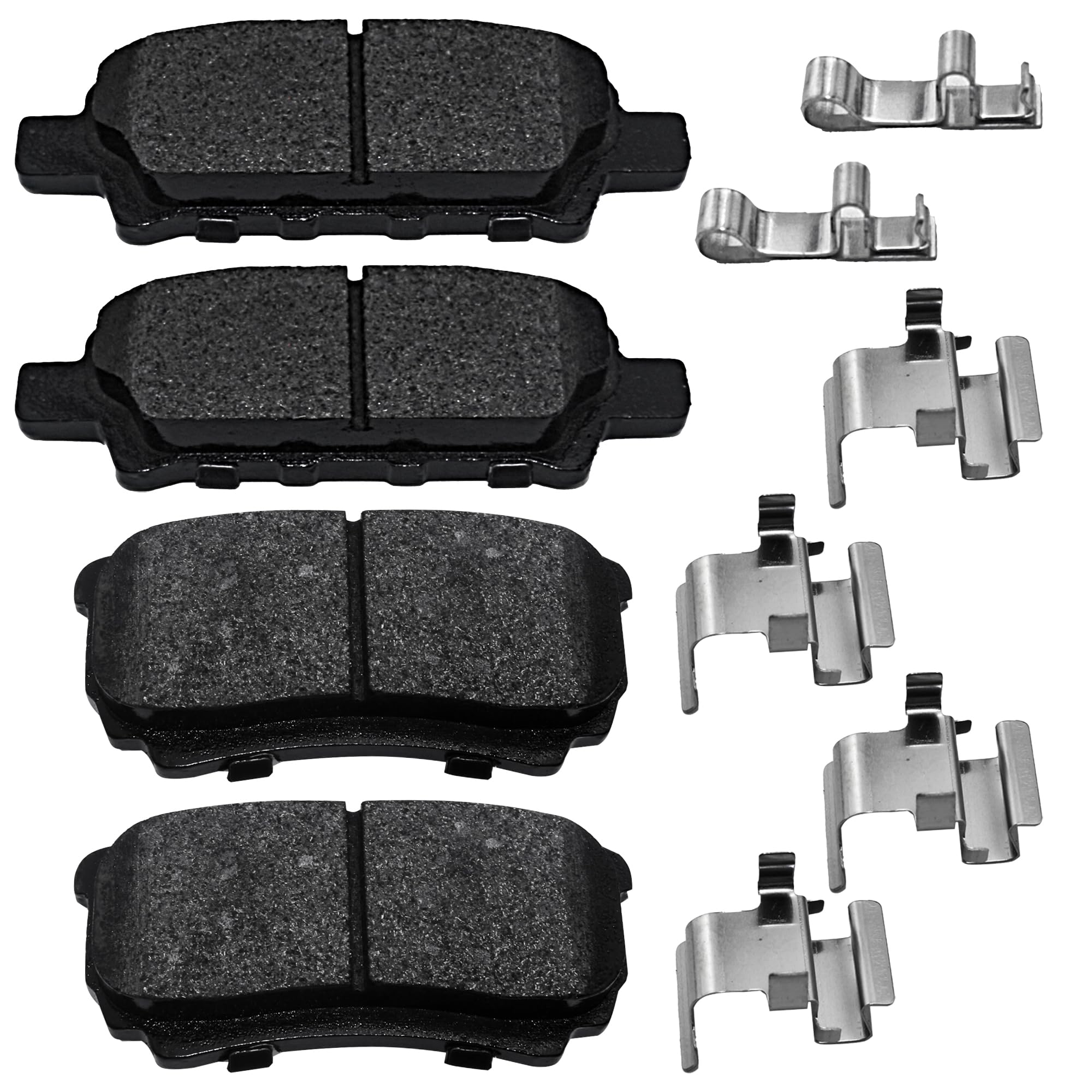 Rear Brake Pads Set Compatible with Chrysler 200 Sebring, Dodge Avenger Caliber, Jeep Compass Patriot, Mitsubishi Lancer Outlander Brake Pads Semi-Metallic D1037