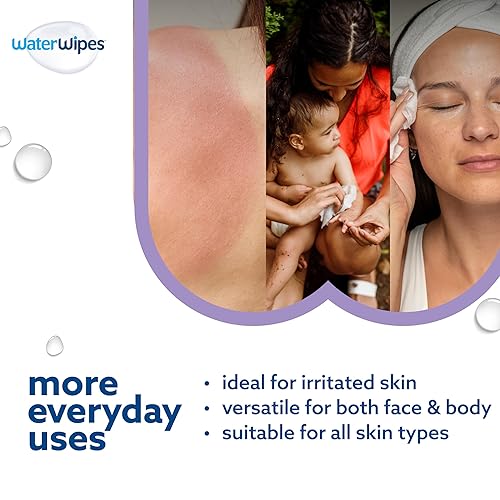 Miniatura 6 de WaterWipes Toallitas calmantes Sensitive+, 3 en 1 limpias, cuidan, calman, 99% de agua con extracto botánico, toallitas para bebés sin perfume e