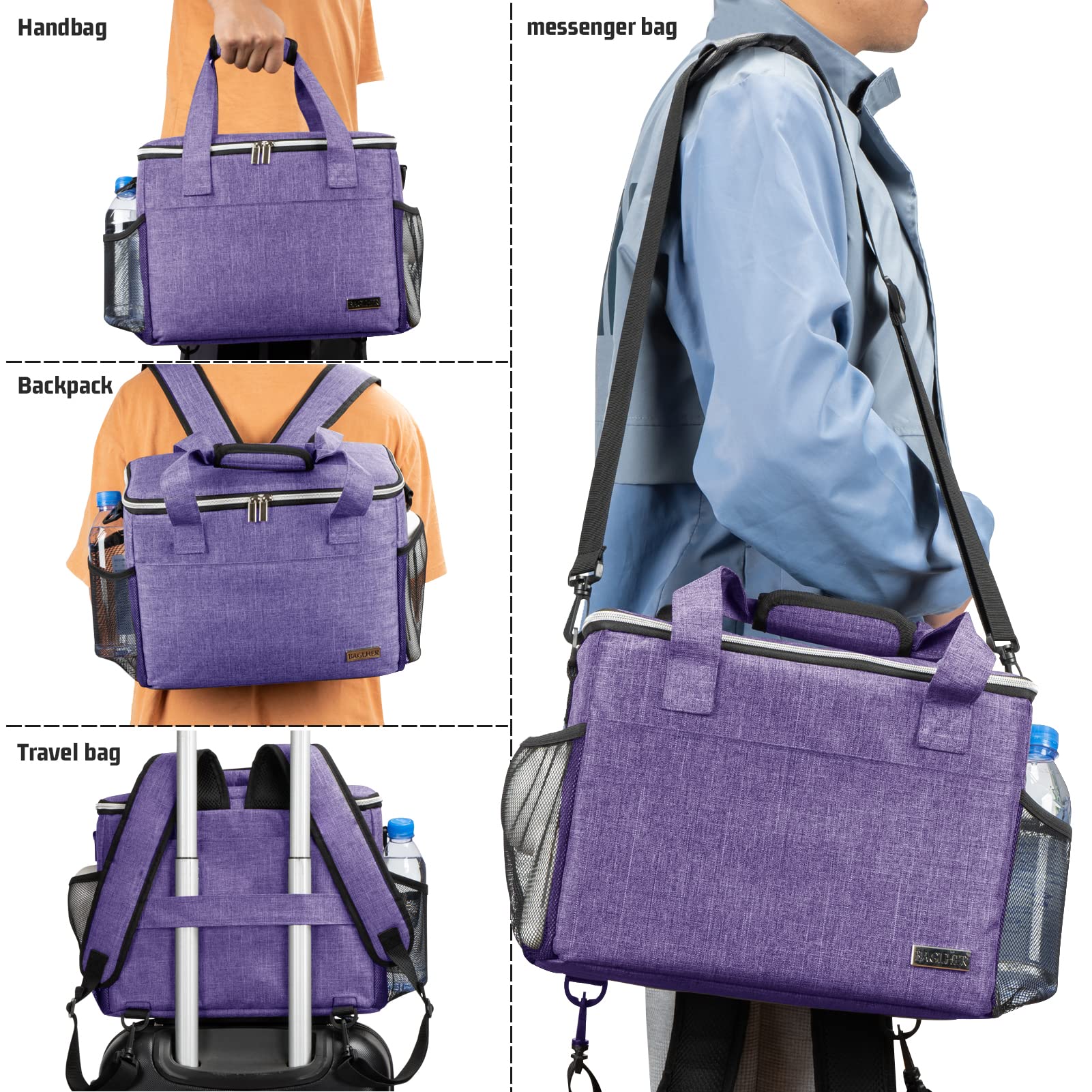 BAGLHER Hundereisetasche Rucksack Haustierbedarf Rucksack 5-teiliges Set mit Schultergurt, 2 gefütterte Tierfutterbehälter, 4 faltbare Futternäpfe, unverzichtbares Kit für Haustierreisen
