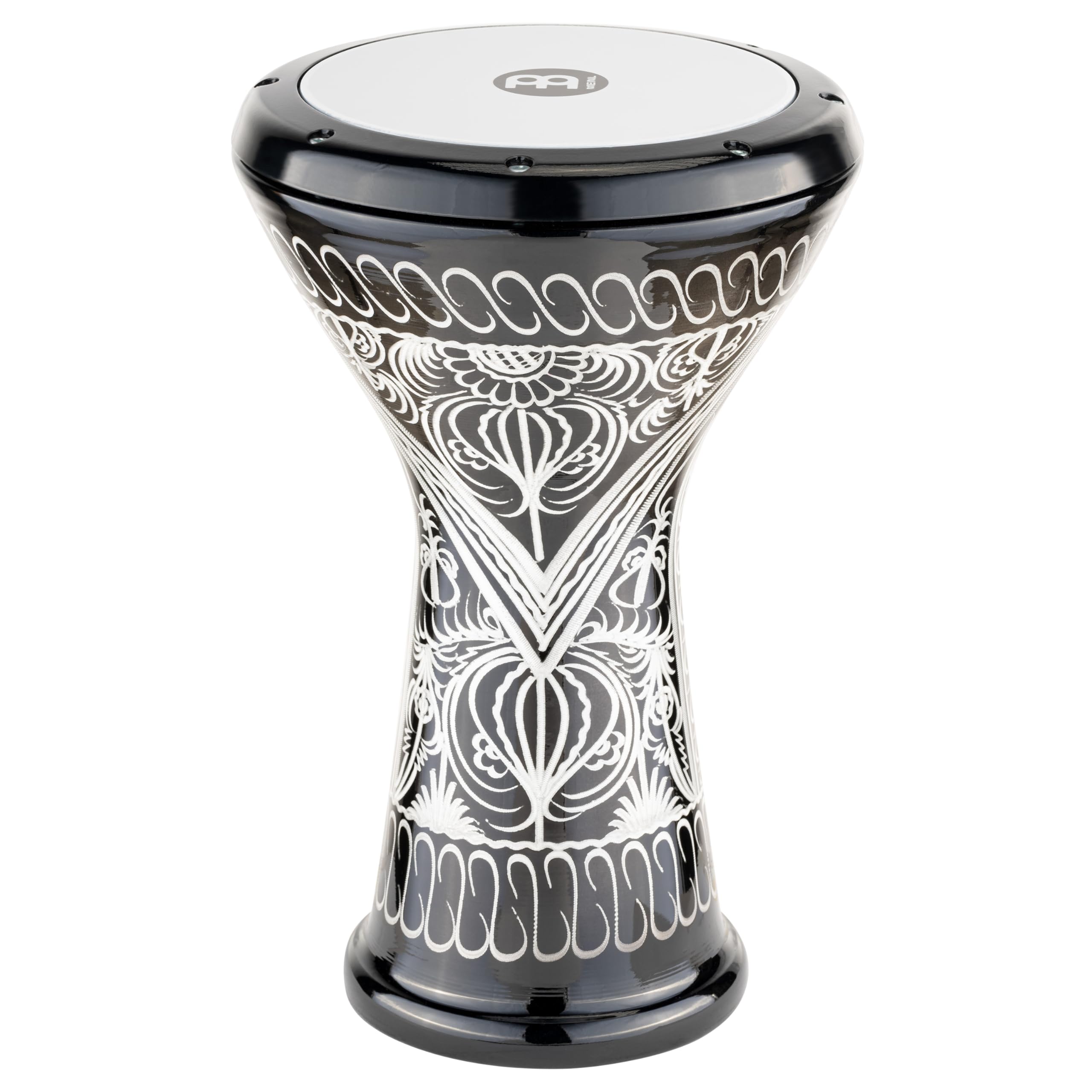 Meinl Percussion HE-3018 Hand Engraved Aluminum Doumbek, Synthetic Head