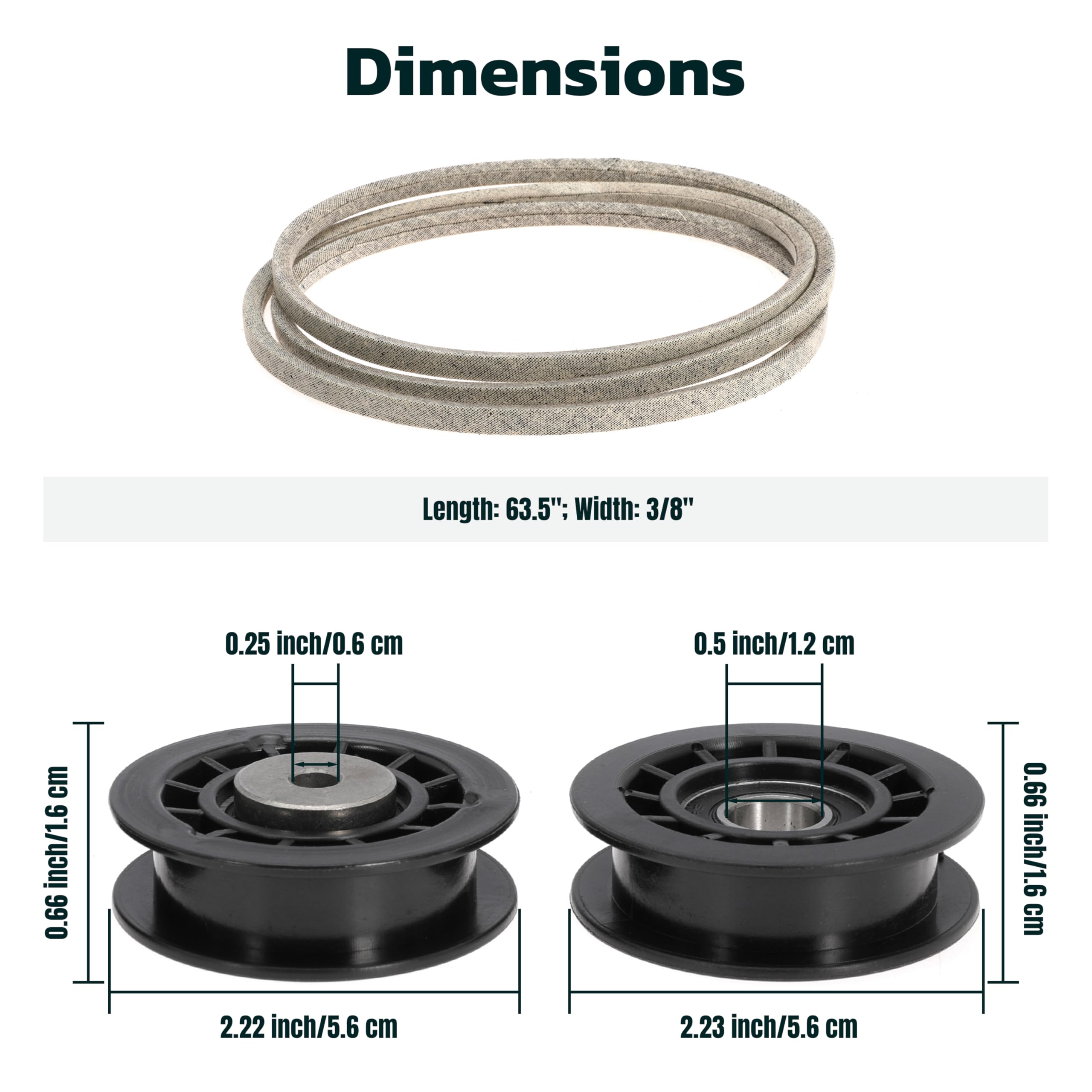 Idler Pulley Belt Repair Kit Replaces 587973001 587969201 580364609, fits for Husqvarna LC221A LC221AH Walk-Behind Lawn Mowers, for Husqvarna 22" AWD HU675AWD HU725AWD Mowers — Amazon image 2