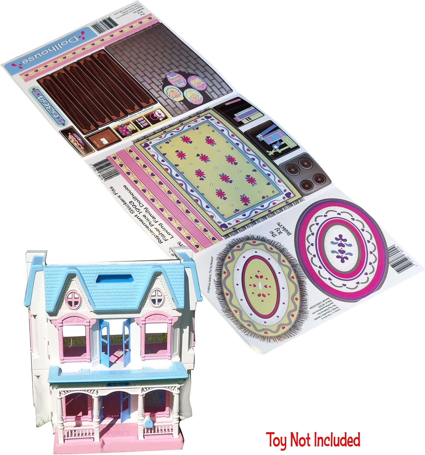 Toy Restore Replacement Stickers Fits Loving Family 1993 Dream Dollhouse #74600