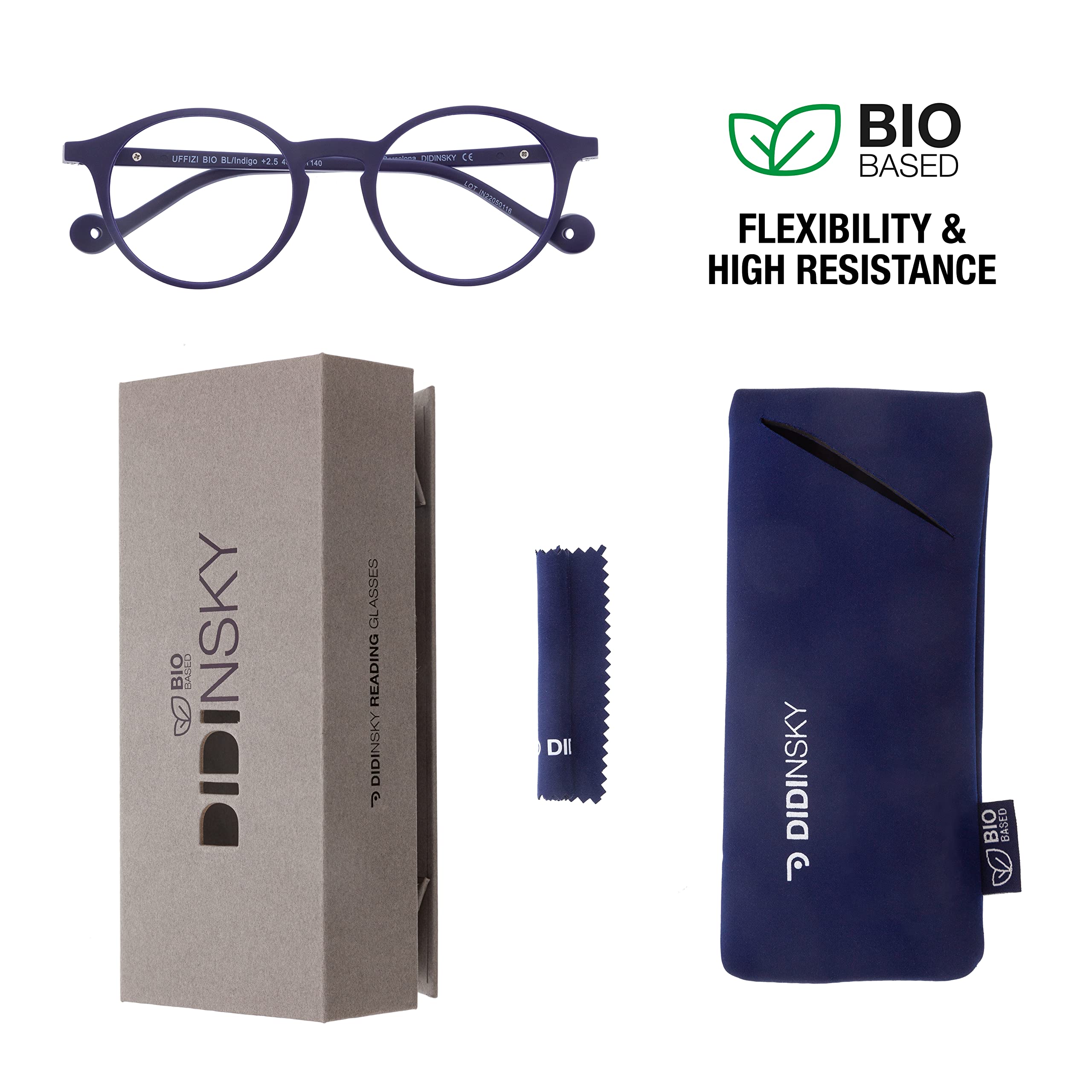 DIDINSKY CherryDIDINSKY readers presbyopia reading glasses anti blue light for men and women. Rubber touch - Image 2