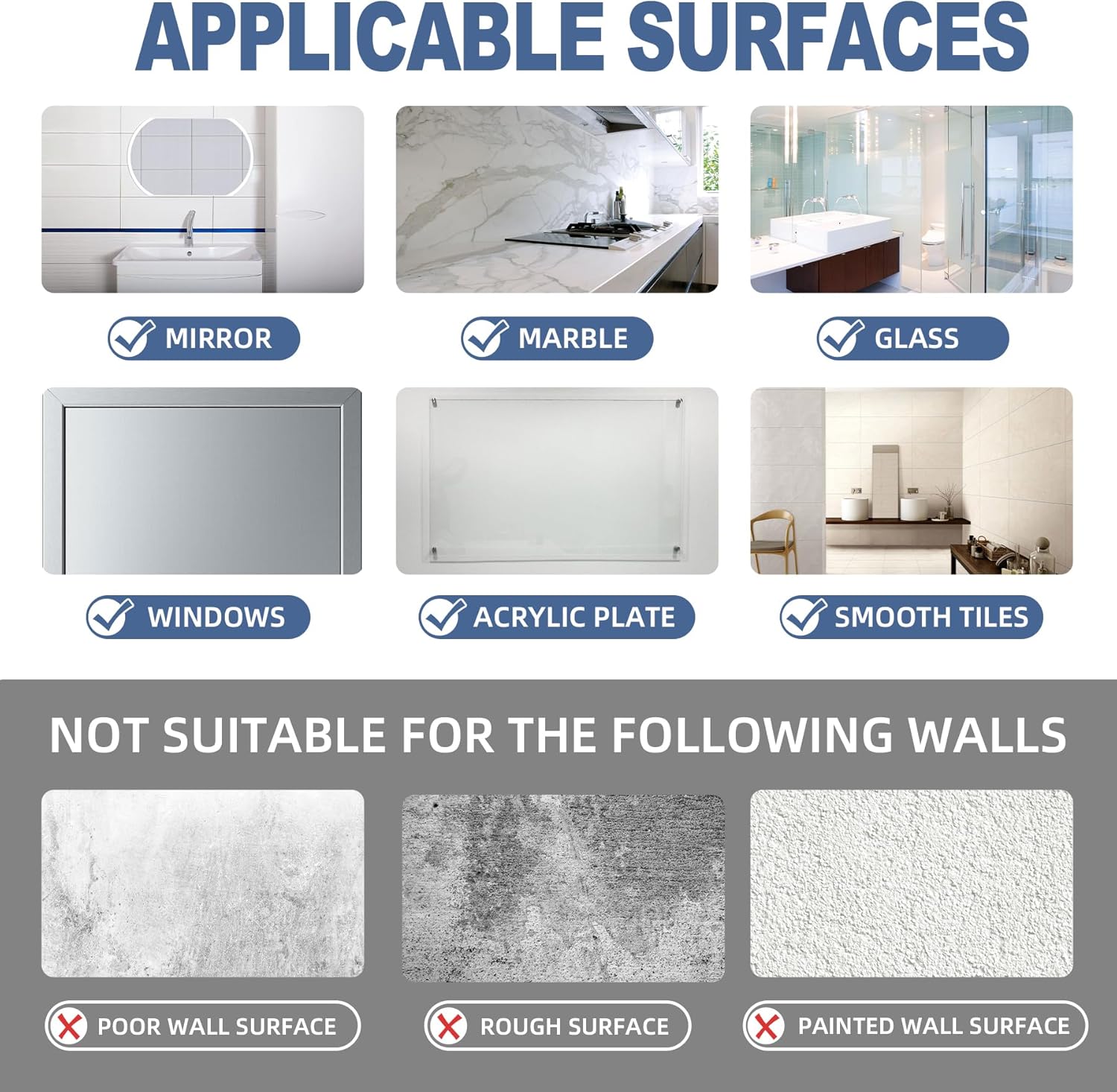 16 Pack Adhesive Curtain Rod Holders, No Drilling Shower Curtain Tension Rod Support Holder, Transparent Clear Durable Bathroom Rod Bracket