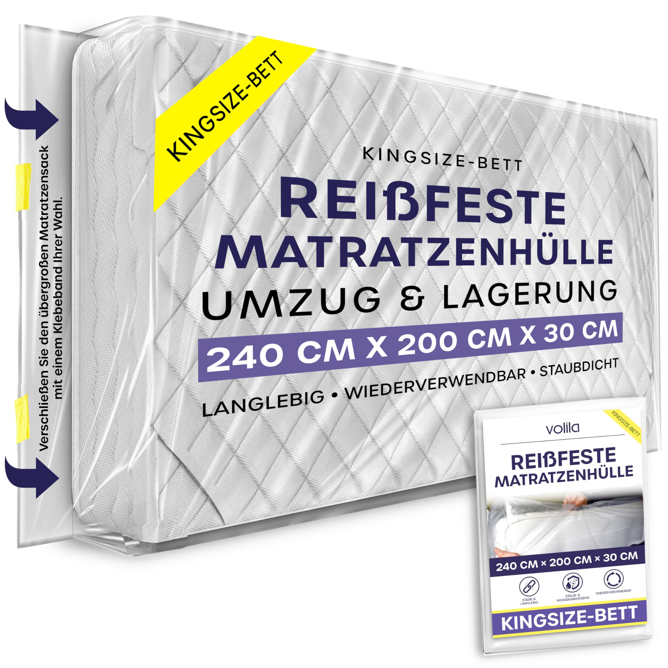 Matratzenhlle 160 x 200 cm- Matratzen Aufbewahrung Schutzhlle, Robuste,  Reifeste, wasserdichte fr Umzug & Lagerung - Schtzt Gegen  Schdlingsbefall, Flecken & Staub : Amazon.de: Kche, Haushalt & Wohnen