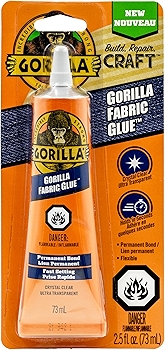 大猩猩布料胶，100%防水，无缝解决方案，持久粘合剂，透明