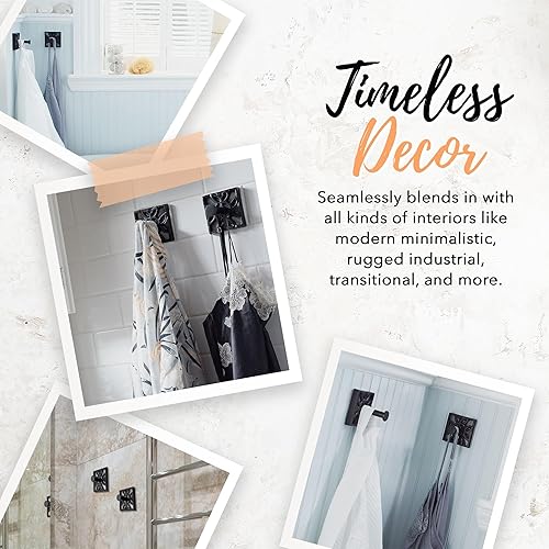 Miniatura 7 de Autumn Alley Dos ganchos para toallas de baño para colgar en la pared, ganchos de pared para toallas, batas, abrigos y ganchos de puerta para baño,