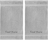 Vista 125 de Personalized Passion Juego de 2 toallas con texto bordado personalizado, 16 x 27 pulgadas, altamente absorbentes y súper suaves, toallas de mano