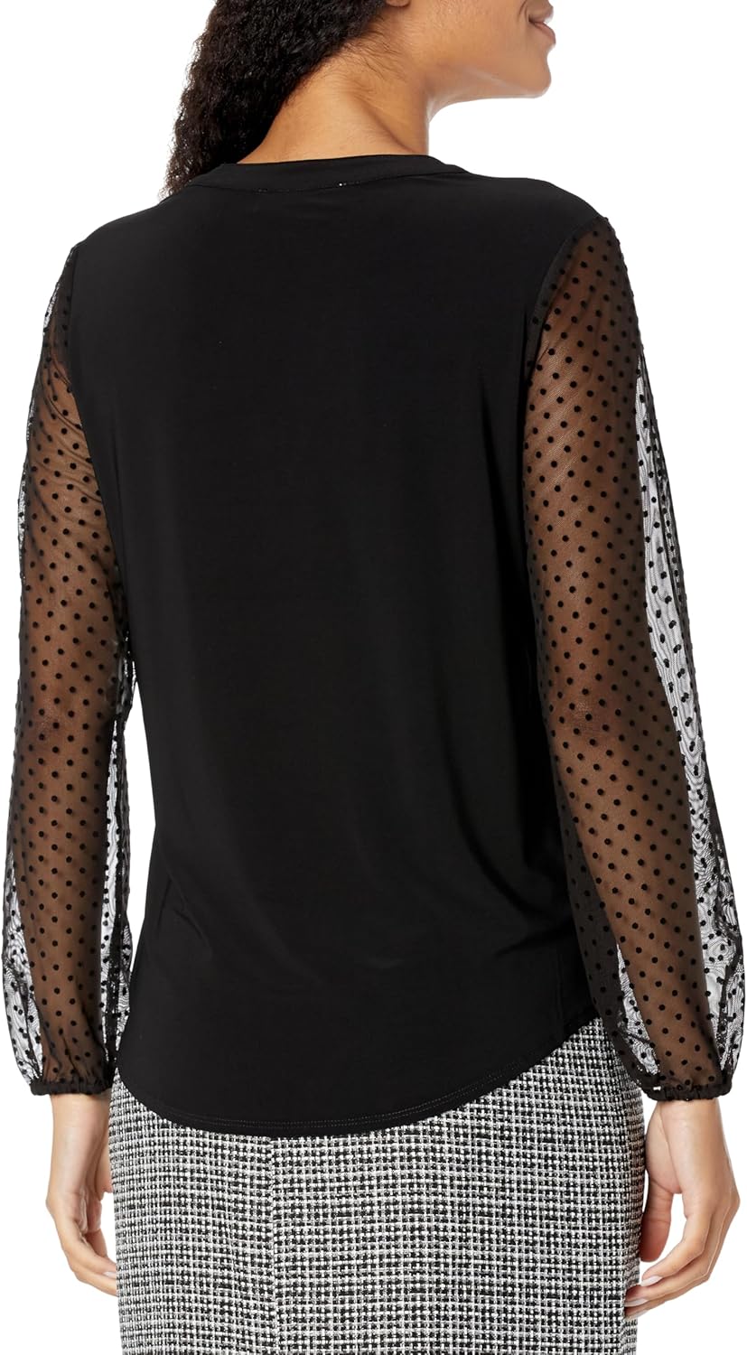 Kasper Women's Ls Split Neck