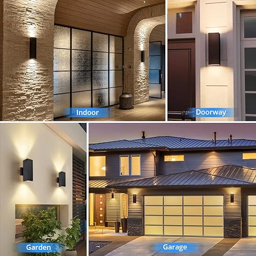 Miniatura 8 de wowlite Luces de pared para exteriores, sensor de atardecer a amanecer, aplique LED cálido de 2700 K, certificación UL, IP65, impermeable, 13