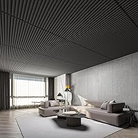 Vista 53 de Art3d Panel de pared de listones, panel texturizado acanalado 3D 12-Azulejos 19.7 x 19.7 pulgadas. - Nogal