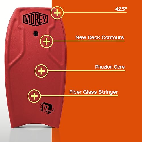 Miniatura 6 de Morey MACH 12 MDS+ - Bodyboard de 42.5 pulgadas - Sistema de velocidad dinámica Mach - Laminación mejorada - Versión rediseñada Stringer de fibra de