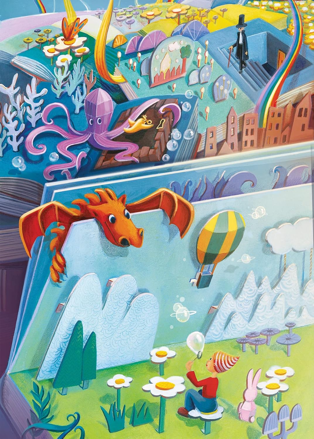 Libellud Dixit Adventure 500 Piece Jigsaw Puzzle - Fun Puzzle for Kids & Adults! Easy to Frame, Includes an Exclusive Dixit Card, Features Artwork from Marie Cardouat, Ages 6+, Made