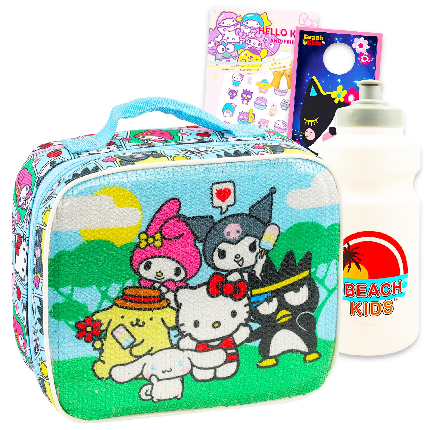 Amazon.com: Sanrio Lunch Bag Set - Bundle of Sequined Hello Kitty