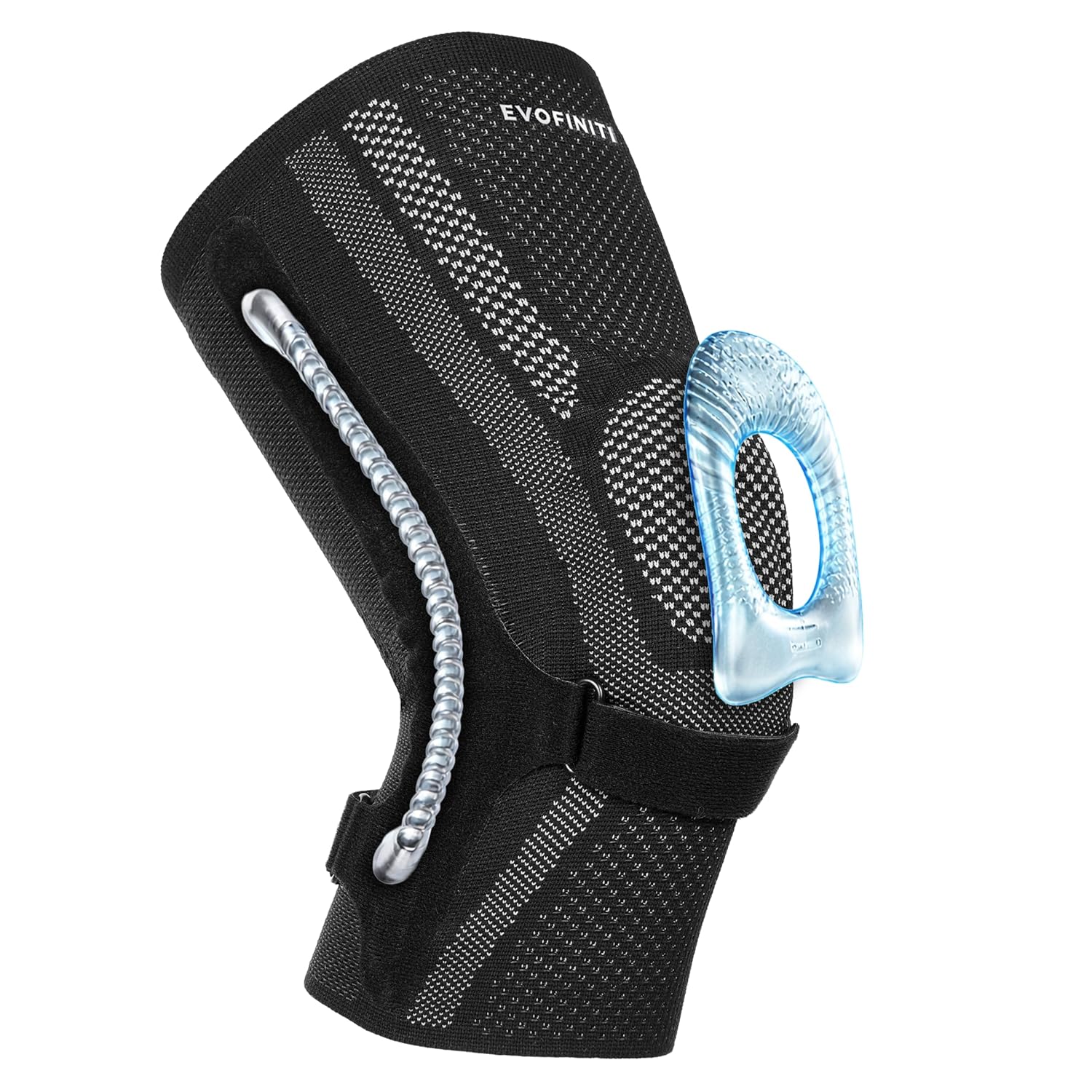 Pack of 2, Premium Quality Knee Support Brace with Side Stabilizers – Adjustable Compression Knee Support for Sports, Workouts & Daily Activity – Breathable & Comfortable for Men & Women