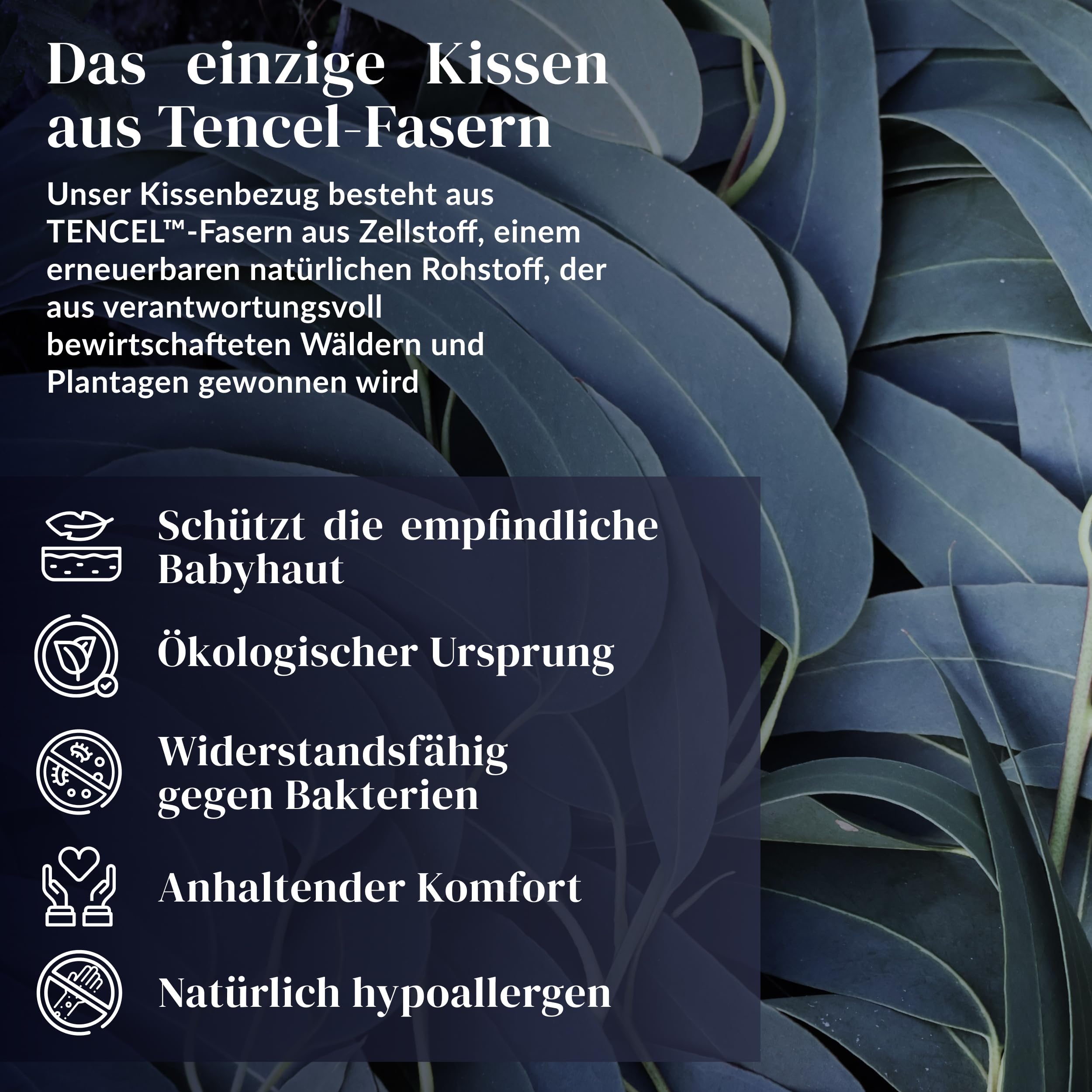 Ferò Kinderkissen 60x40x6 cm aus Tencel Hypoallergen – Für Kinder ab 2 Jahren – Komfort und Sicherheit für einen ruhigen Schlaf – Weicher und atmungsaktiver natürlicher Memory-Schaum Oeko-TEX
