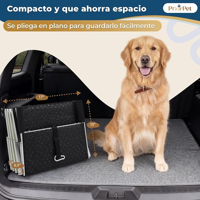 Foto 8 de 8 de Escalera para Perros Coche Plegable - 4, 5 o 6 Peldaños para Maleteros Bajos y Altos (63–81 cm)
