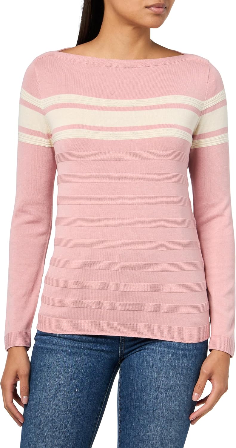 Nautica Womens Mariner Stripe Pullover Boatneck Long Sleeve