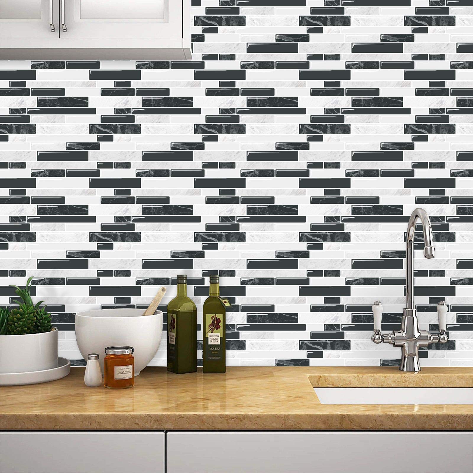 ورق Yipscazo من بلاط قشر ولصق Backsplash للمطبخ 5 أوراق توفر 1 88 دولار Amazon Ae المنزل