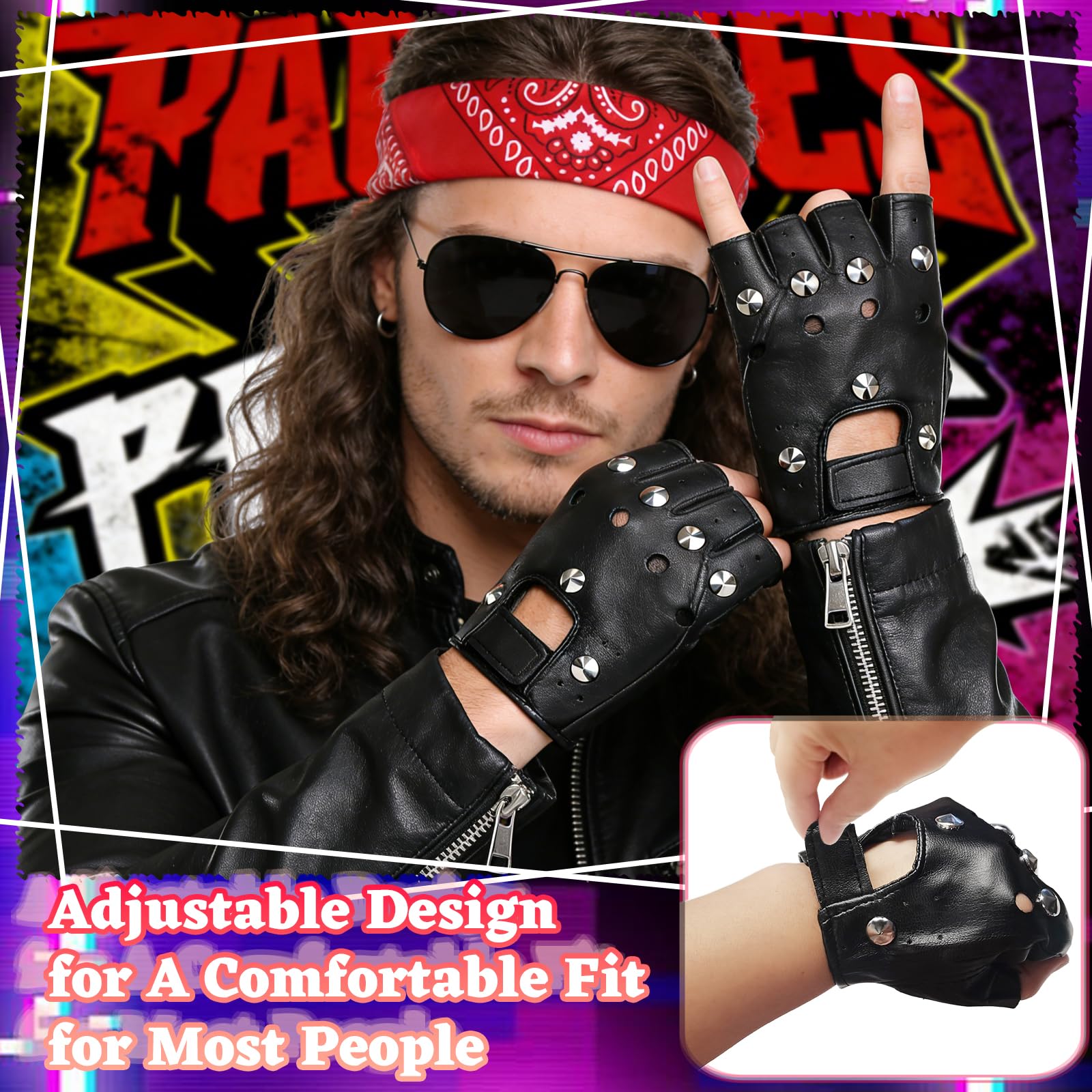 5PCS Rock Star Costume Set - Image 3