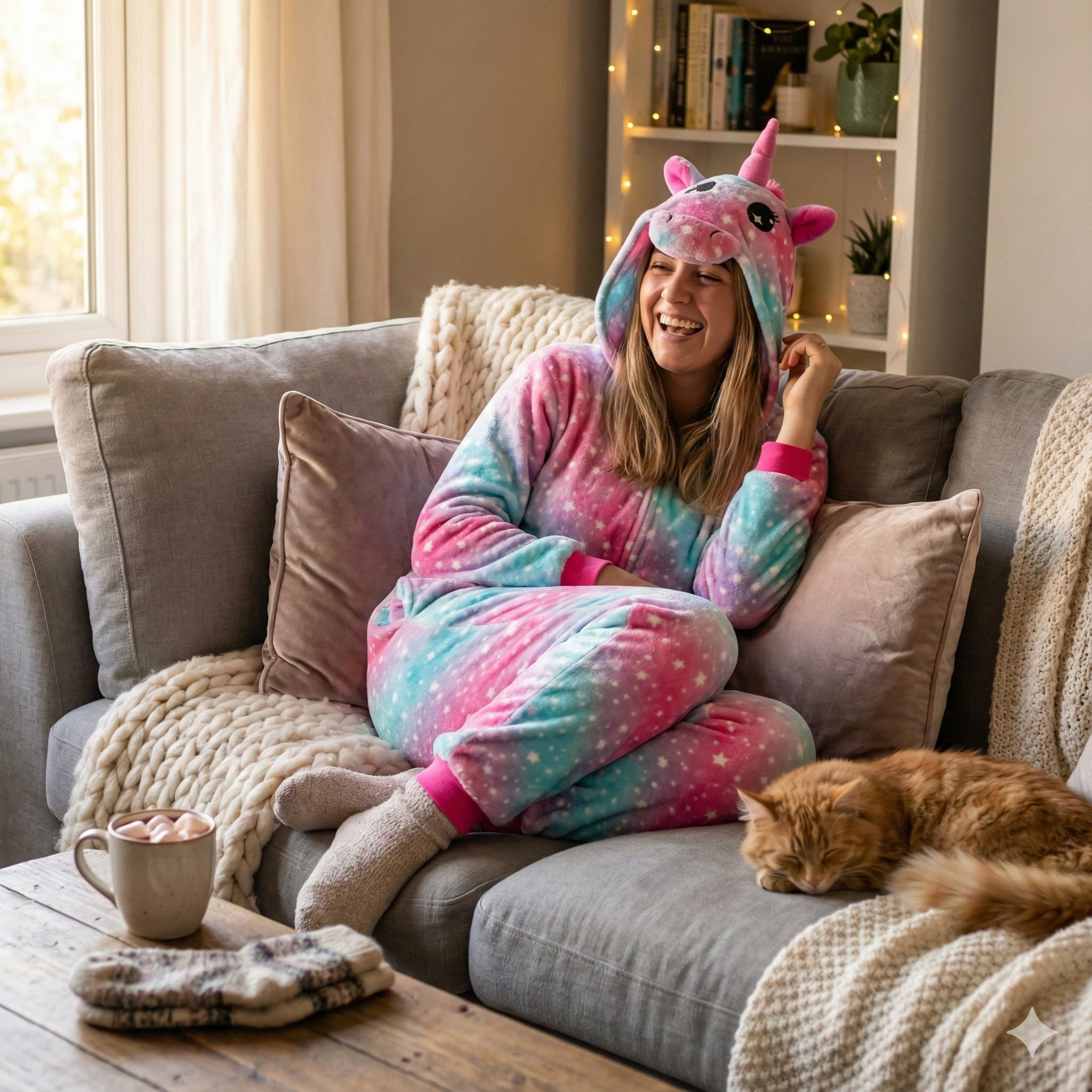 Tutina Unicorno Pigiama da Donna Muta da Uomo Morbida Regali per Le Donne Tuta per Animali Costume
