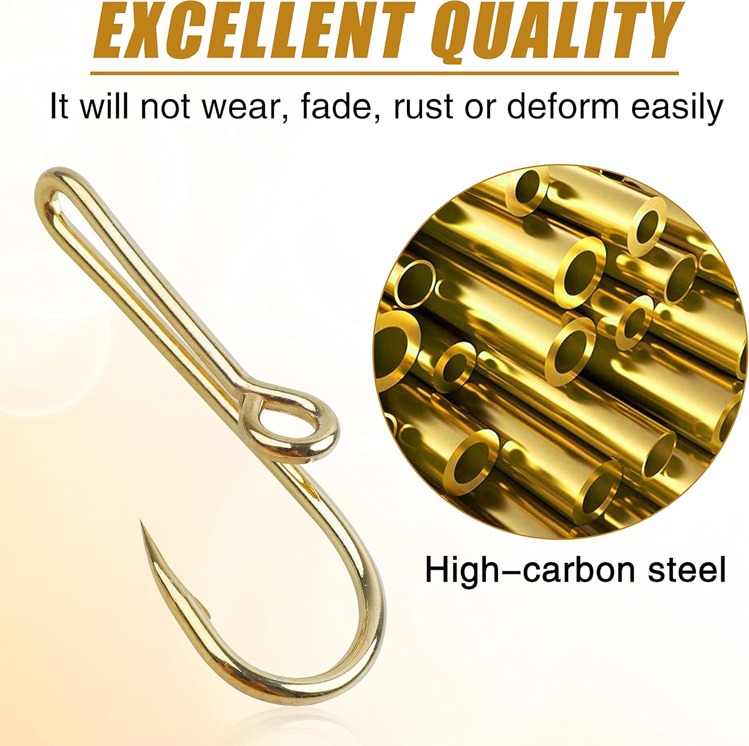 Fishing Hooks Hat Pins - Tie Clips Gold/Bla