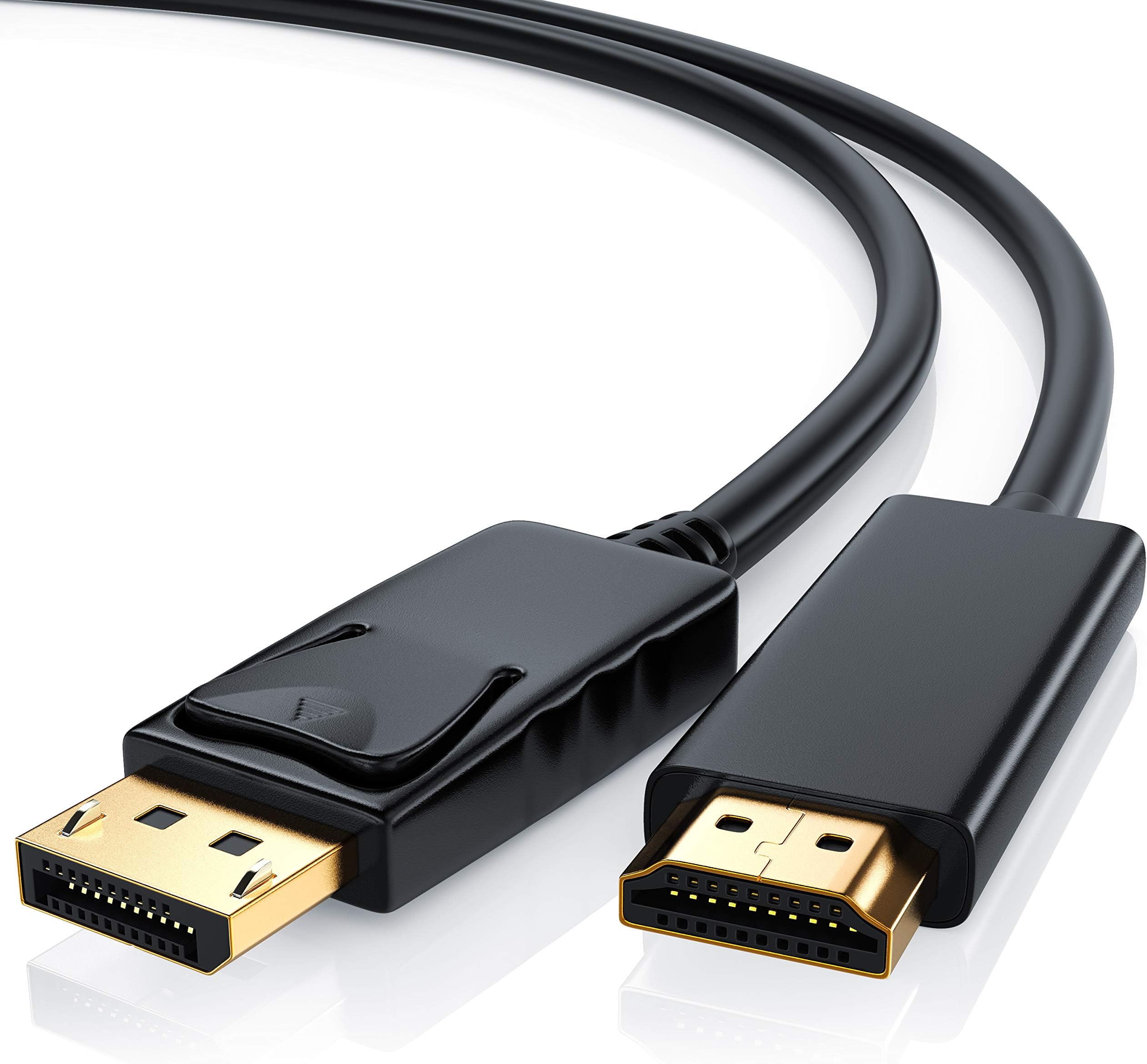 CSL - 5m metres Full HD Premium Displayport DP on HDMI cable High Speed incl. audio transmission - 1080p - Displayport plug M to HDMI plug A - certified - Compatible with Apple and PC