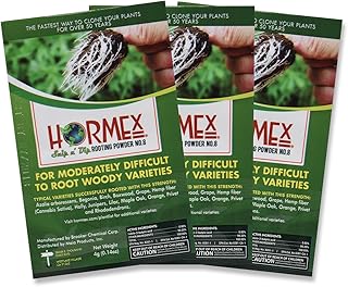 Hormex Rooting Hormone Powder #8 | for Moderately Difficult to Root Plants | Fastest IBA Rooting Powder Compound for Stron...