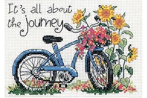Dimensions 'The Journey' Bicycle Counted Cross Stitch Kit: A Cyclist's Delight