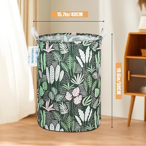 Miniatura 129 de LANGYASHAN Contenedor de almacenamiento, cesta organizadora plegable de tela de lona para ropa sucia, contenedores de juguetes, cestas de regalo